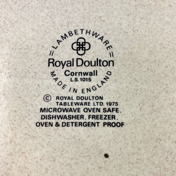 Vintage Royal Doulton Lambethware Cornwall L.S. 1015 Oval Serving Platter 13.5" - Picture 6 of 6